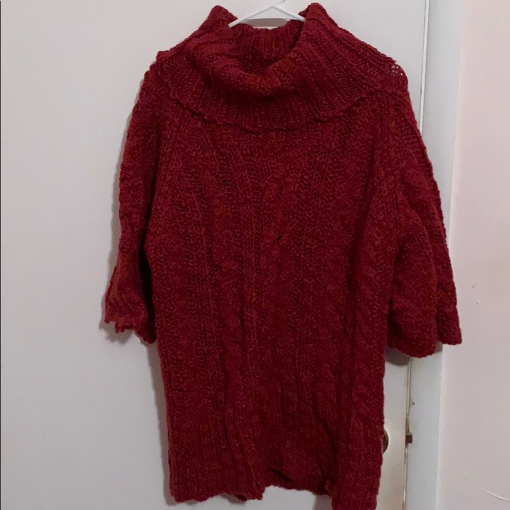 Anthropologie red sweater